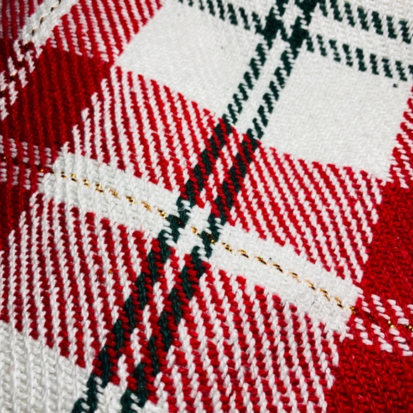 Vintage Christmas Blanket Plaid Throw 50X60 Woven Cotton Blend Dobby Holiday - Picture 4 of 10